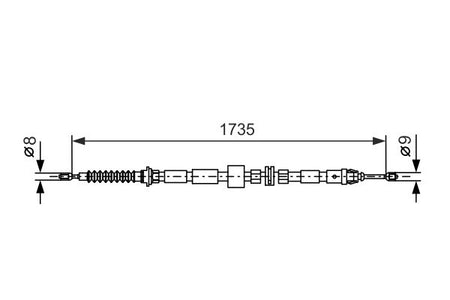Bosch 1987477734 Cable Pull, parking brake - 5