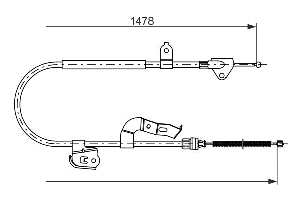 Bosch 1987477951 Cable Pull, parking brake - 5