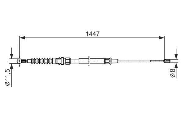 Bosch 1987477958 Cable Pull, parking brake - 5