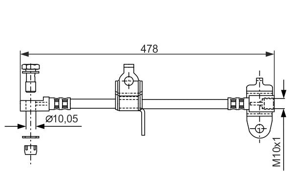 Bosch 1987481070 Brake Hose - 5