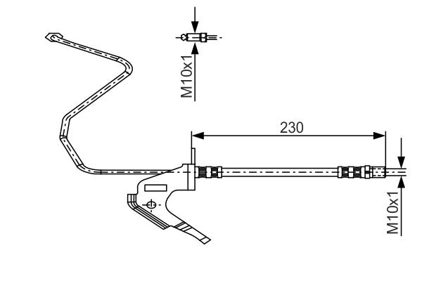 Bosch 1987481161 Brake Hose - 1