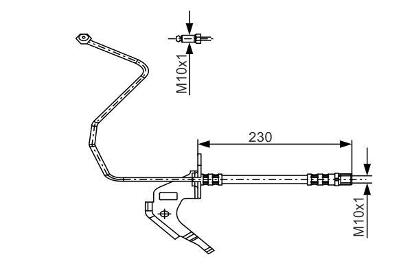 Bosch 1987481162 Brake Hose - 1