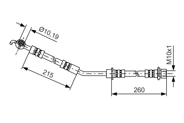 Bosch 1987481409 Brake Hose - 1