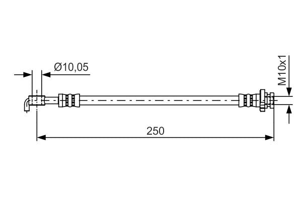 Bosch 1987481434 Brake Hose - 1