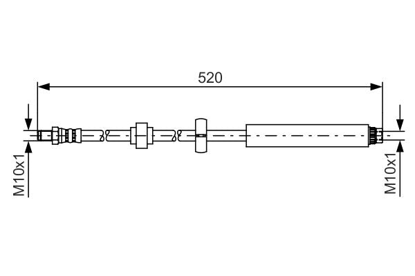 Bosch 1987481436 Brake Hose - 1