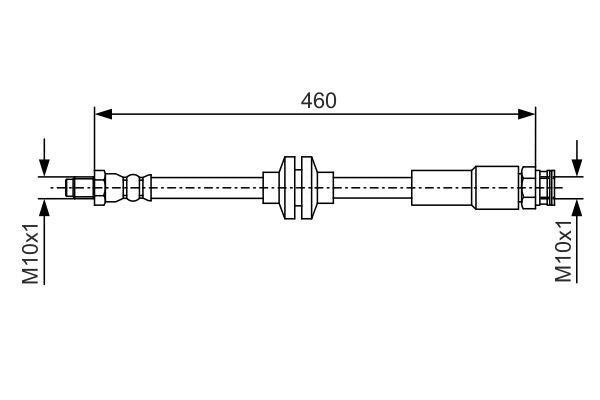 Bosch 1987481543 Brake Hose - 1