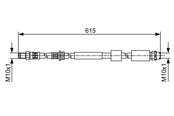 Bosch 1987481615 Brake Hose - 1