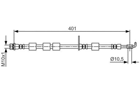 Bosch 1987481701 Brake Hose - 1