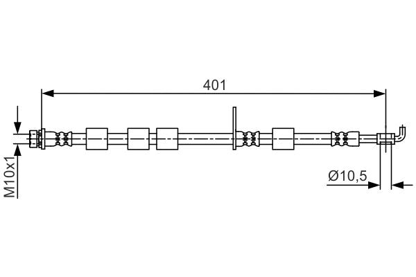 Bosch 1987481701 Brake Hose - 1