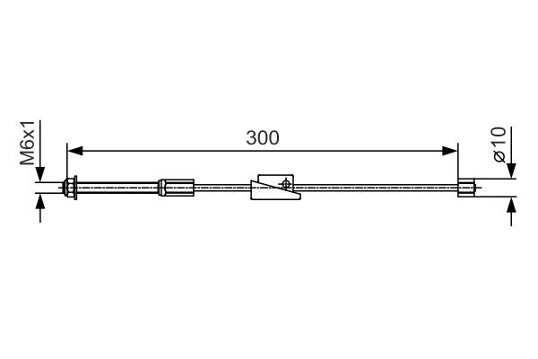 Bosch 1987482132 Cable Pull, parking brake - 1