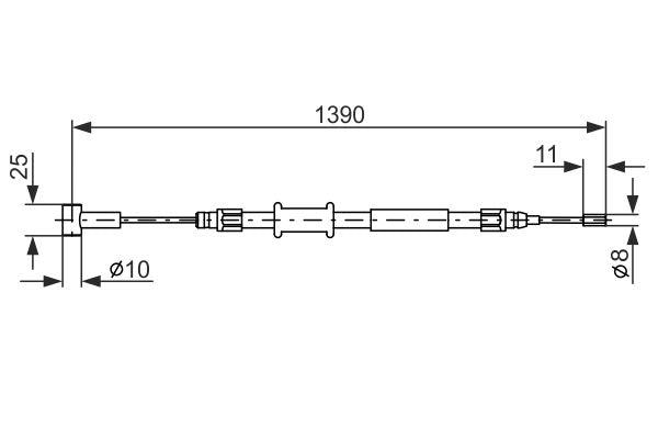 Bosch 1987482213 Cable Pull, parking brake - 5