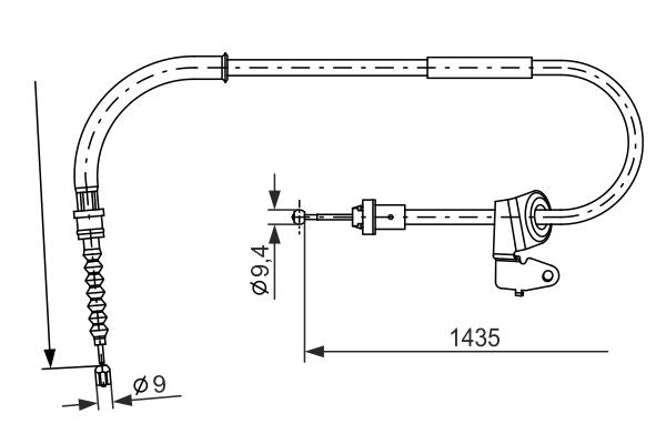Bosch 1987482230 Cable Pull, parking brake - 1
