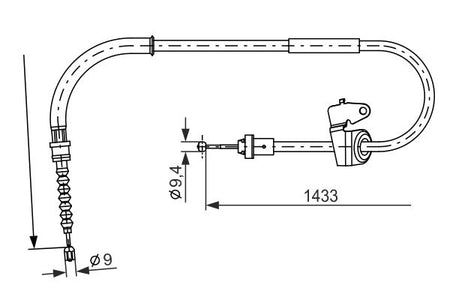 Bosch 1987482231 Cable Pull, parking brake - 1