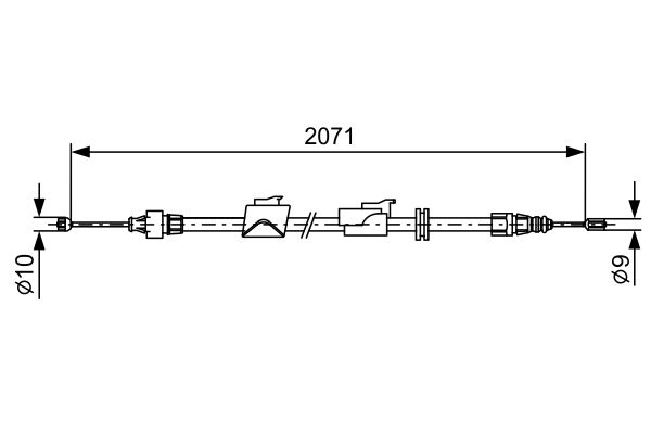 Bosch 1987482242 Cable Pull, parking brake - 1