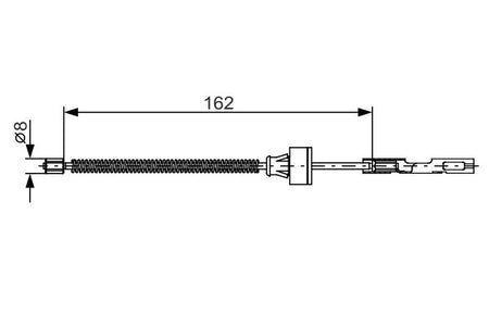 Bosch 1987482278 Cable Pull, parking brake - 1