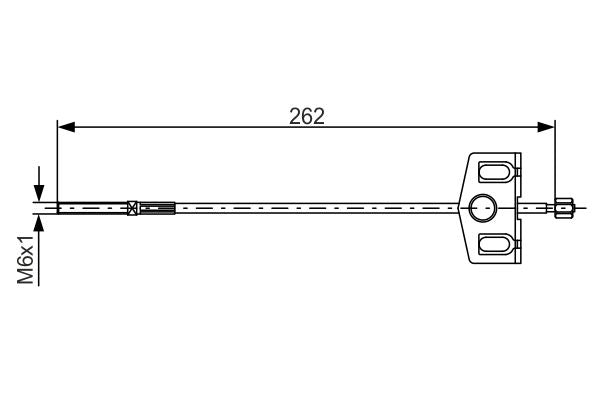 Bosch 1987482337 Cable Pull, parking brake - 1