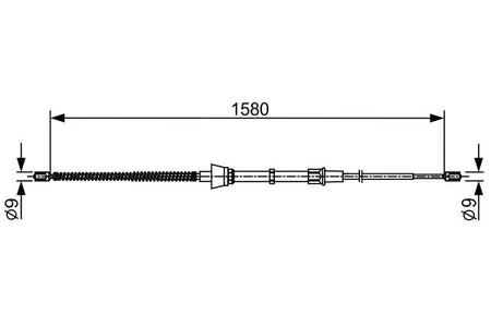 Bosch 1987482446 Cable Pull, parking brake - 1