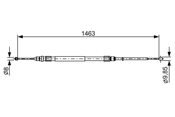 Bosch 1987482492 Cable Pull, parking brake - 1