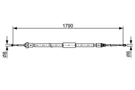Bosch 1987482495 Cable Pull, parking brake - 1