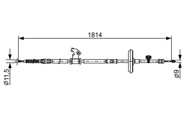 Bosch 1987482502 Cable Pull, parking brake - 1