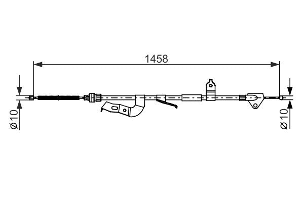 Bosch 1987482662 Cable Pull, parking brake - 5