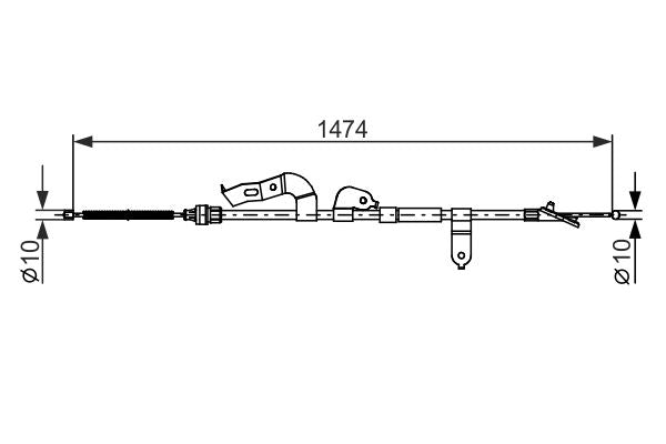 Bosch 1987482663 Cable Pull, parking brake - 5