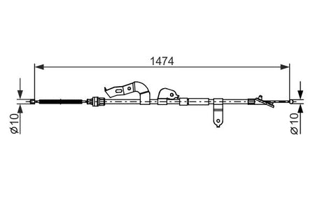Bosch 1987482663 Cable Pull, parking brake - 5