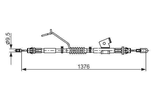 Bosch 1987482673 Cable Pull, parking brake - 5