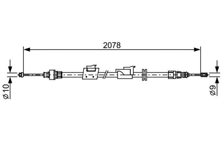 Bosch 1987482706 Cable Pull, parking brake - 1