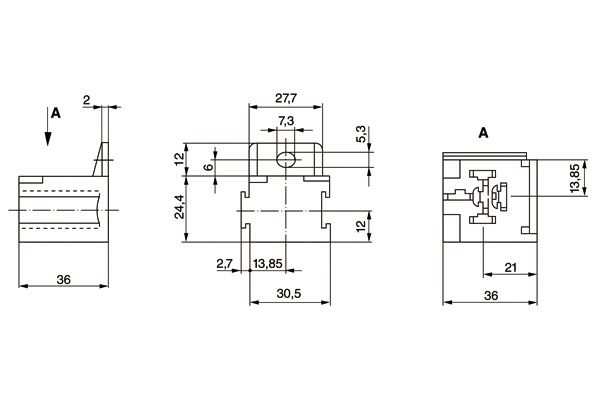 Bosch 3334485008 Relay Socket - 6