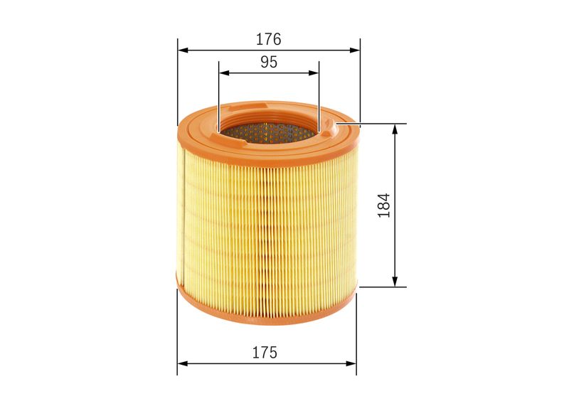 Bosch F026400183 Air Filter - 1