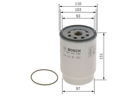 Bosch F026402039 Fuel Filter - 5