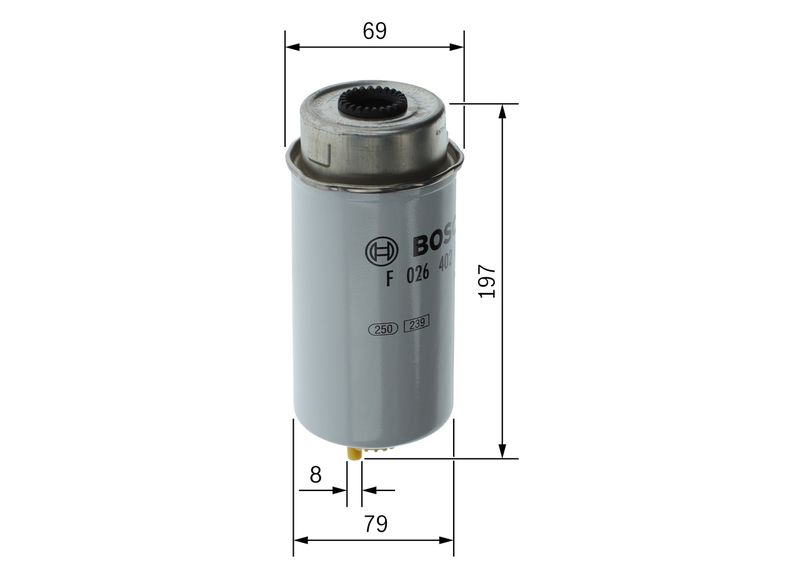 Bosch F026402122 Fuel Filter - 5