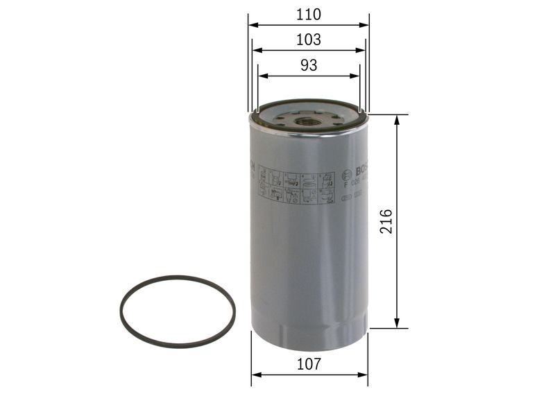 Bosch F026402138 Fuel Filter - 5