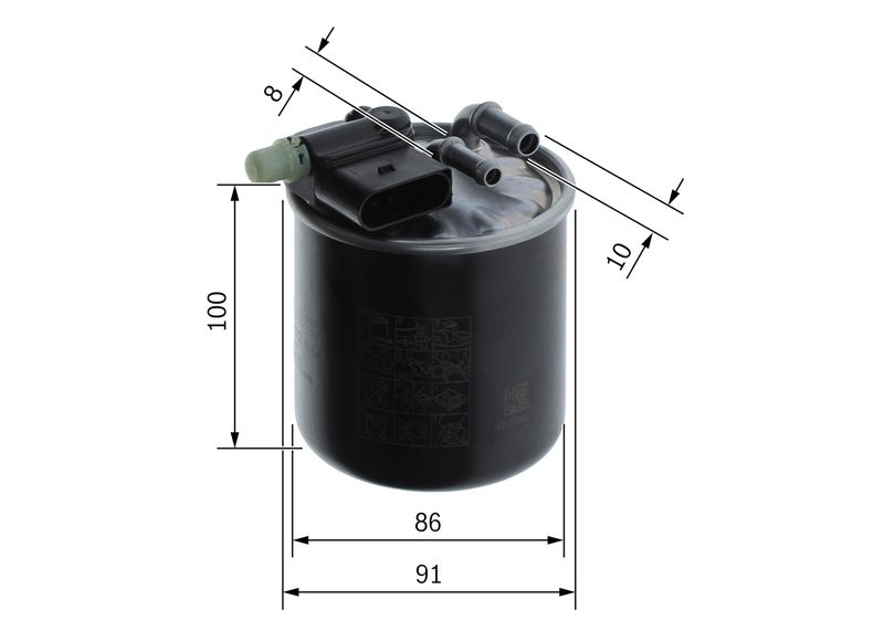 Bosch F026402844 Fuel Filter - 5