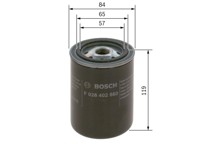 Bosch F026402860 Fuel Filter - 5