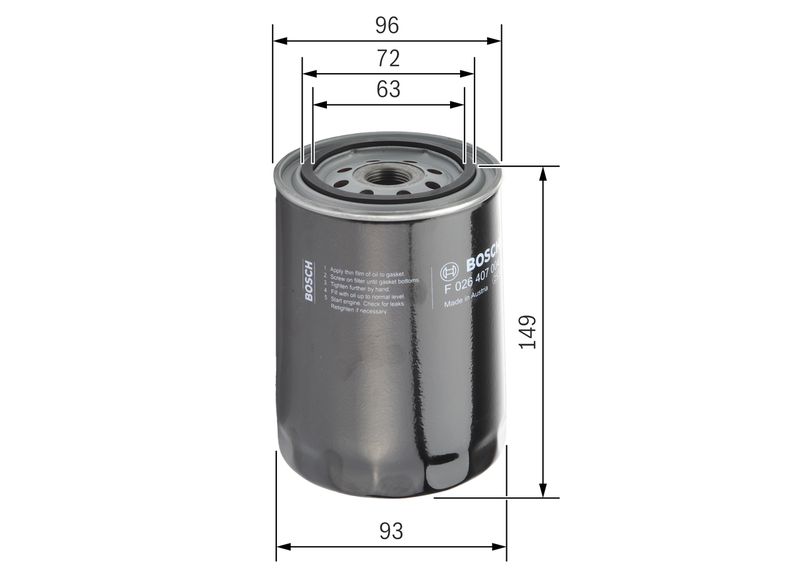 Bosch F026407004 Oil Filter - 1