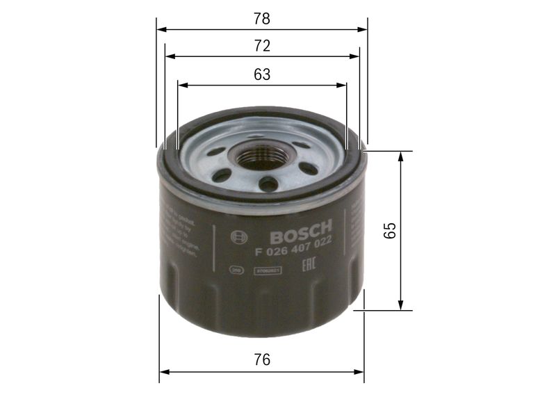 Bosch F026407022 Oil Filter - 5