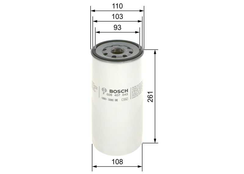 Bosch F026407043 Oil Filter - 1