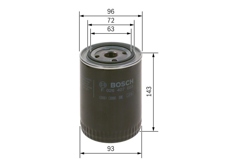 Bosch F026407053 Oil Filter - 1