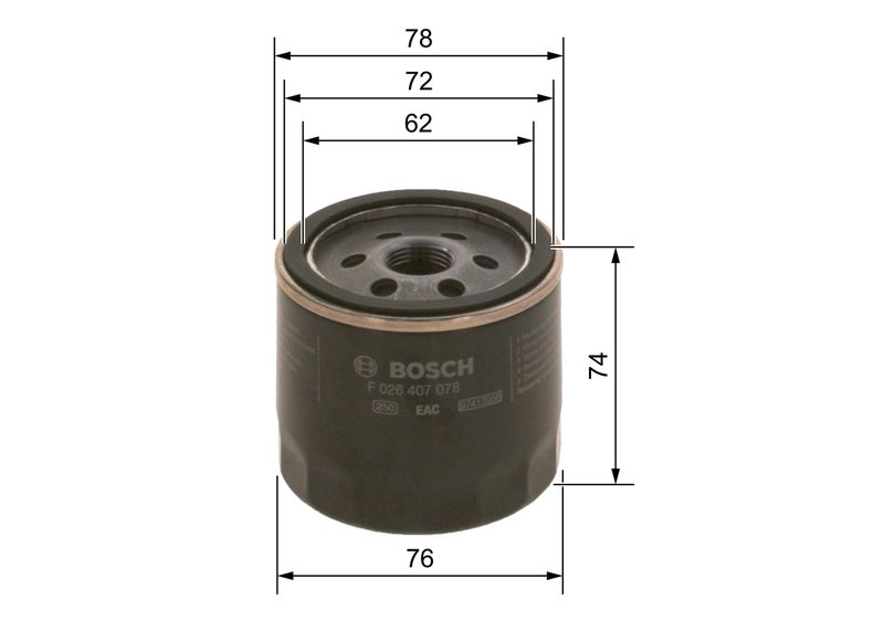 Bosch F026407078 Oil Filter - 5