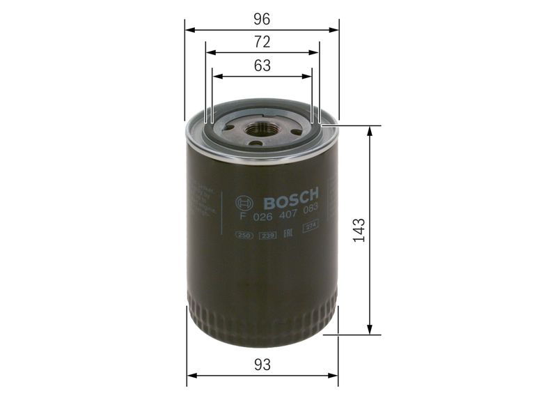 Bosch F026407083 Oil Filter - 5