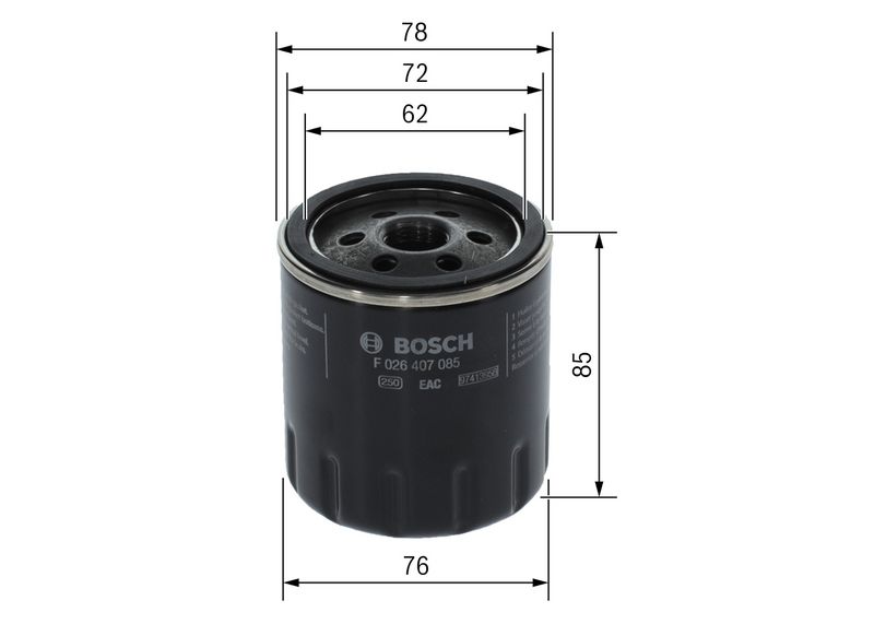 Bosch F026407085 Oil Filter - 5