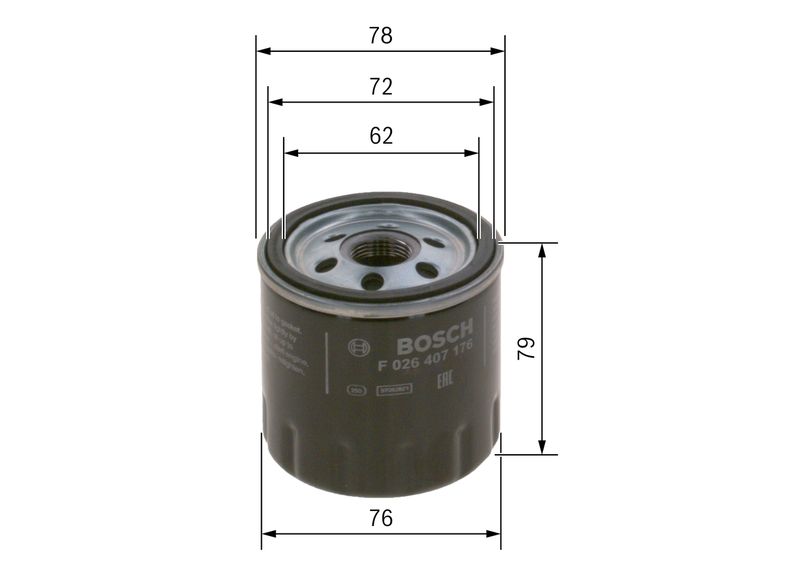 Bosch F026407176 Oil Filter - 5