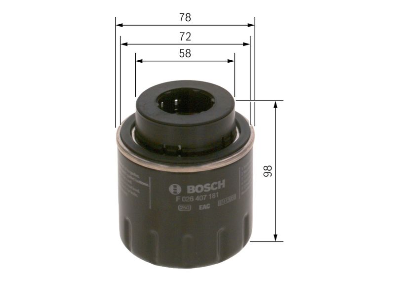 Bosch F026407181 Oil Filter - 5