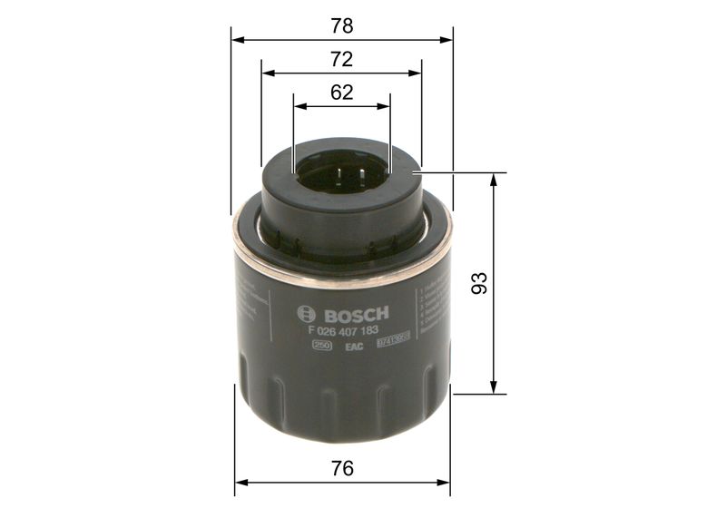 Bosch F026407183 Oil Filter - 1
