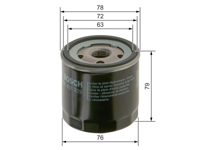 Bosch F026407229 Oil Filter - 1