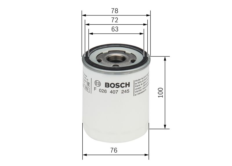 Bosch F026407245 Oil Filter - 1