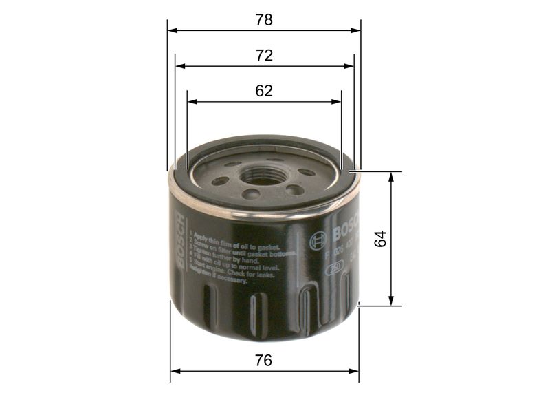 Bosch F026407302 Oil Filter - 5