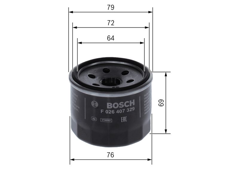 Bosch F026407329 Oil Filter - 5